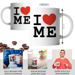 Kaffeetasse "I LOVE ME"