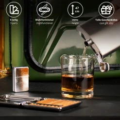 Kanisterbar mit 8-teiligem Zubehör - grüne Mini Bar