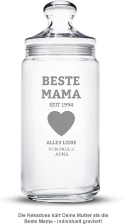 Keksdose mit Gravur - Beste Mama