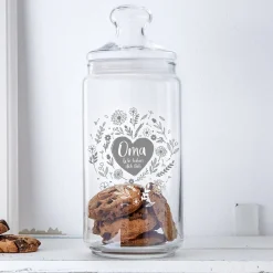 Keksdose mit Gravur - Blumenherz Oma