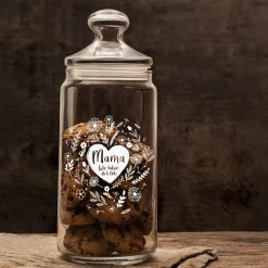 Keksdose mit Gravur - Blumenherz Mama