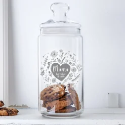 Keksdose mit Gravur - Blumenherz Mama