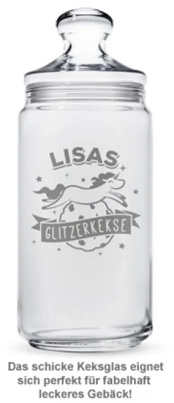 Keksdose mit Gravur - Einhorn