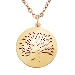 Kette mit Baum Anhänger - Gold