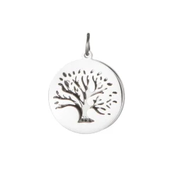 Kette mit graviertem Baum Anhänger Silber - Namen