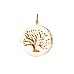 Kette mit graviertem Baum Anhänger Gold - Namen