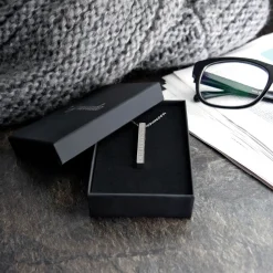 Kette mit Stabanhänger Silber - Name