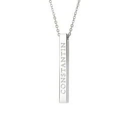 Kette mit Stabanhänger Silber - Name