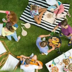 Kompaktes Beachball Set mit 2 Spielen und Baumwollbeutel