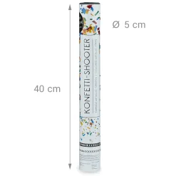 Konfettikanone 3er Set - Bunt