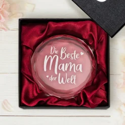 Kristall mit Gravur für die beste Mama