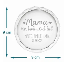 Kristall mit Gravur für Mama