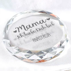 Kristall mit Gravur für Mama