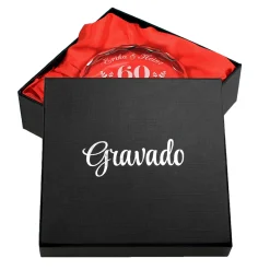 Kristall mit Gravur zur diamantenen Hochzeit