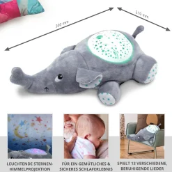 Kuscheltier Elefant inkl. Sternenhimmel