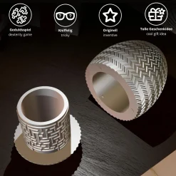 Labyrinthbox Ei – Geschenkverpackung für Geld & Gutscheine - Silber