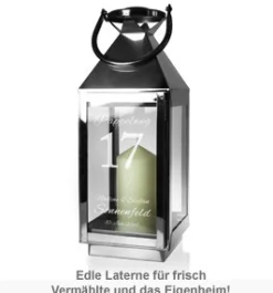 Laterne zur Hochzeit - Hausnummer