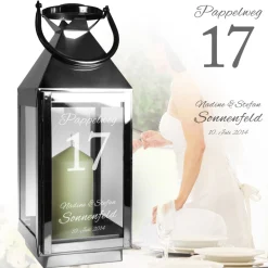Laterne zur Hochzeit - Hausnummer