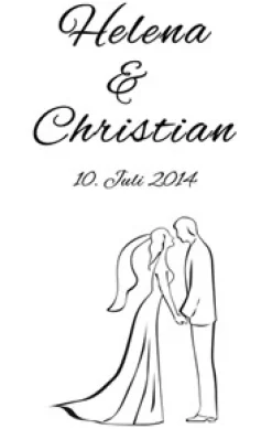 Laterne zur Hochzeit - Silhouette