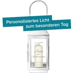 Laterne zur Konfirmation - Taube