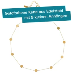 Layering Kette mit Plättchen - Gold
