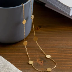Layering Kette mit Plättchen - Gold