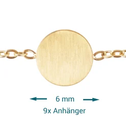 Layering Kette mit Plättchen - Gold