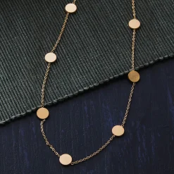 Layering Kette mit Plättchen - Gold