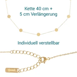 Layering Kette mit Plättchen - Gold