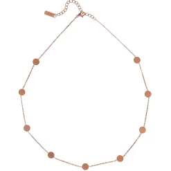 Layering Kette mit Plättchen - Rosegold