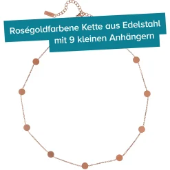 Layering Kette mit Plättchen - Rosegold
