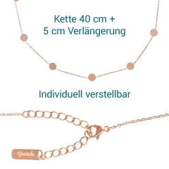 Layering Kette mit Plättchen - Rosegold