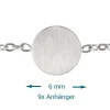 Layering Kette mit Plättchen - Silber