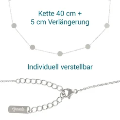 Layering Kette mit Plättchen - Silber