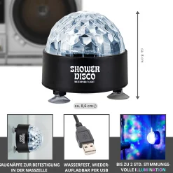 LED Discolicht - musikgesteuertes Duschlicht