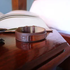 Lederarmband braun - Name
