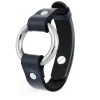 Lederarmband schwarz - Armband mit Ring