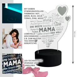 LED Herz für Mama - Dekolicht