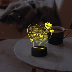 LED Herz für Mama - Personalisiertes Dekolicht