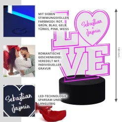 LED Herz Love - Dekolicht