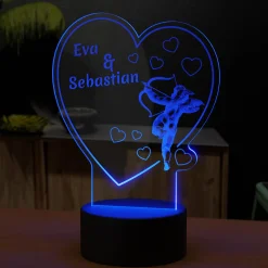 LED Herz mit Engel - Dekolicht