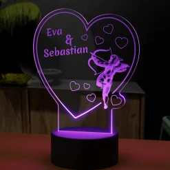 LED Herz mit Engel - Dekolicht