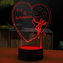 LED Herz mit Engel - Dekolicht