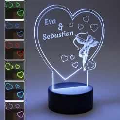 LED Herz mit Engel - Dekolicht