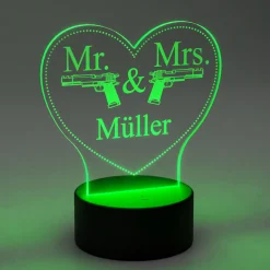 LED Herz Mr & Mrs - Dekolicht