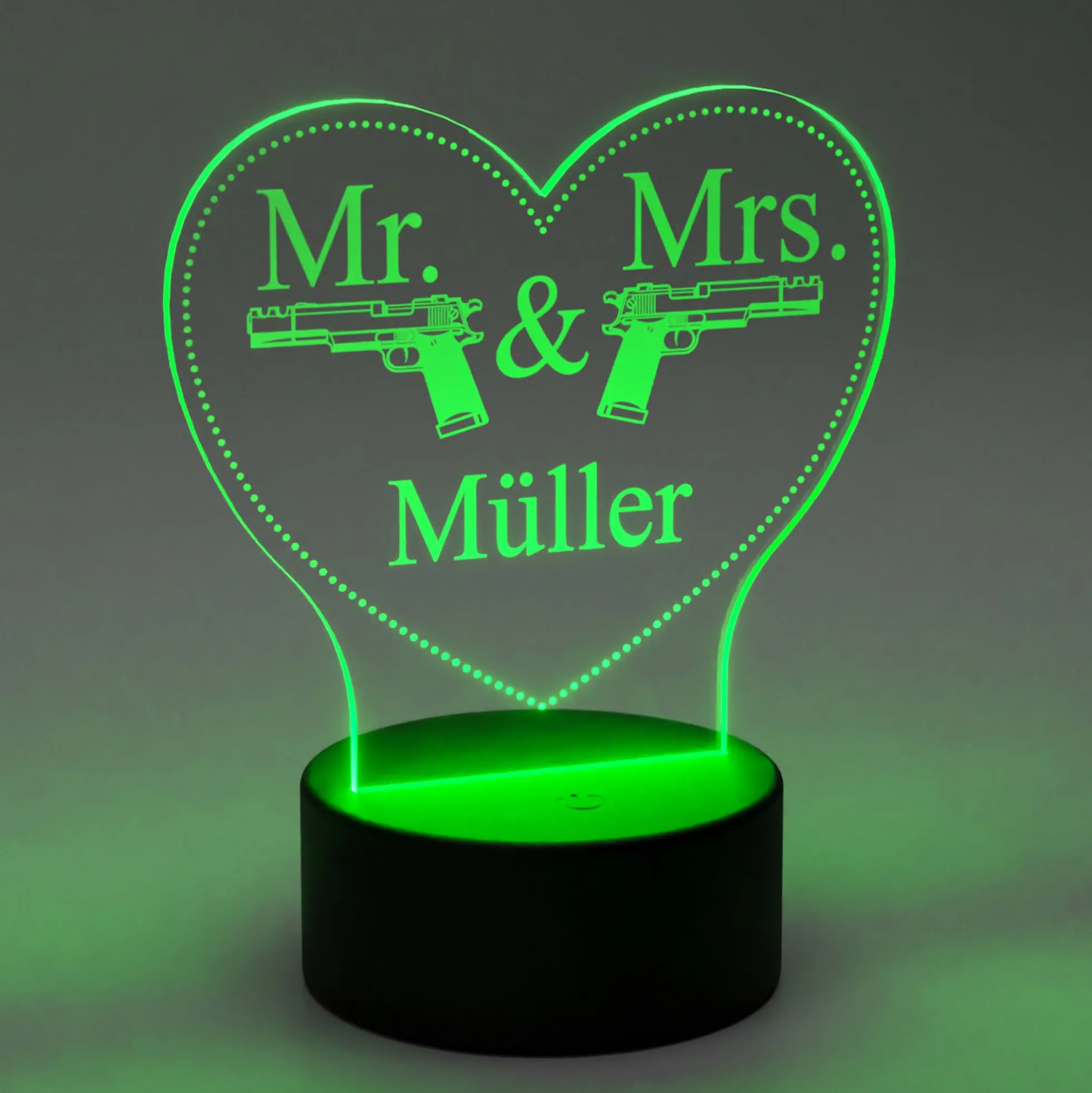 LED Herz Mr & Mrs - Dekolicht