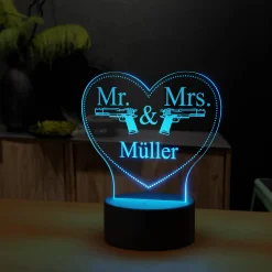 LED Herz Mr & Mrs - Dekolicht