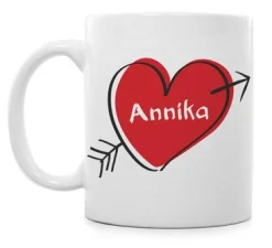 Liebesherz - personalisierte Tasse