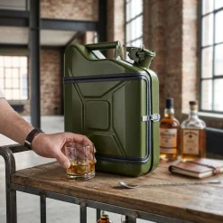 10l Kanisterbar 3-teilig - grüne Mini Bar mit Barschrank
