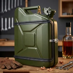 10l Kanisterbar 3-teilig - grüne Mini Bar mit Barschrank